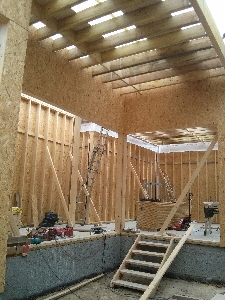 L'épicéa est l'essence de bois la plus utilisée pour l'ossature bois, le bois Douglas peut aussi être utilisé L'épicéa est l'essence de bois la plus utilisée pour l'ossature bois, le bois Douglas peut aussi être utilisé