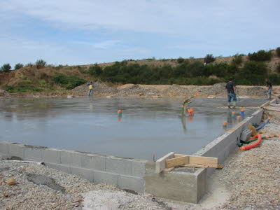 Coulage de la dalle b�ton