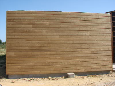 Bardage m�l�ze, pose rainure-languette