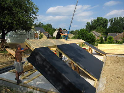 Levage mur ossature bois